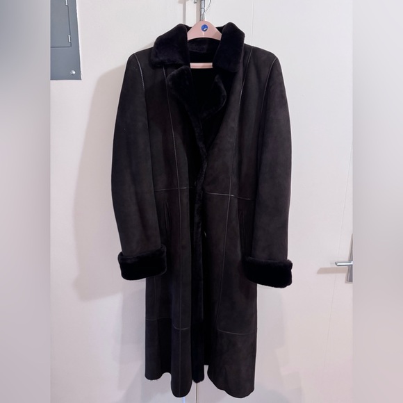 Jackets & Blazers - Brown Shearling Women's Coat